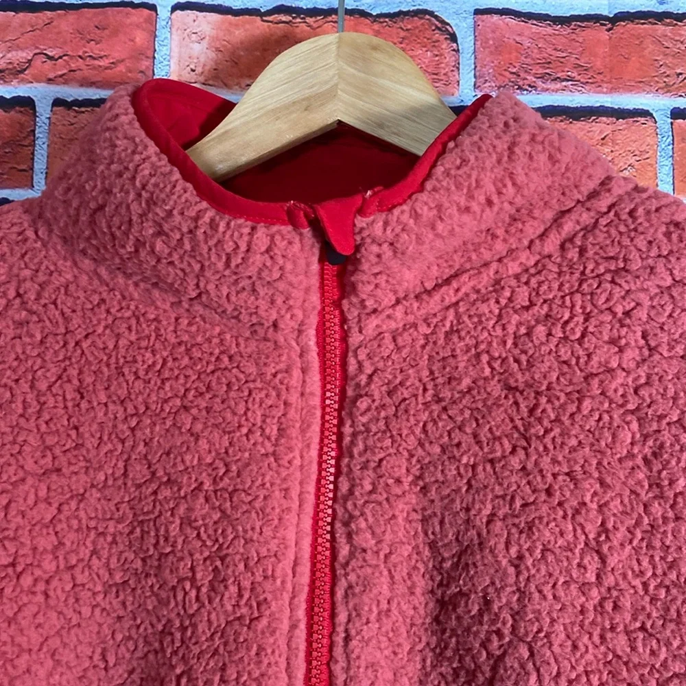 Zelos Sherpa Full‎ Zip Jacket in Rose Rouge Size 2XL